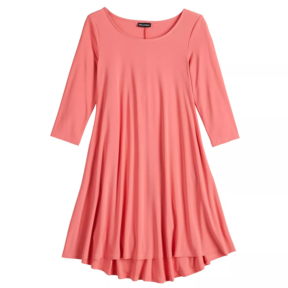 Women's Nina Leonard High-Low Trapeze Dress - Image 10