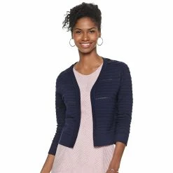 Women's Nina Leonard Open-Weave Knit Bolero