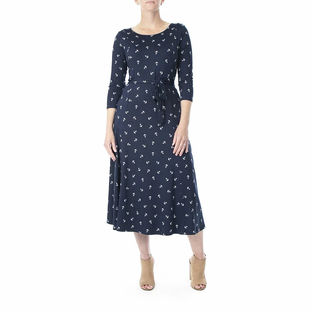 Women's Nina Leonard Sylvia Print Midi Dress - Image 7