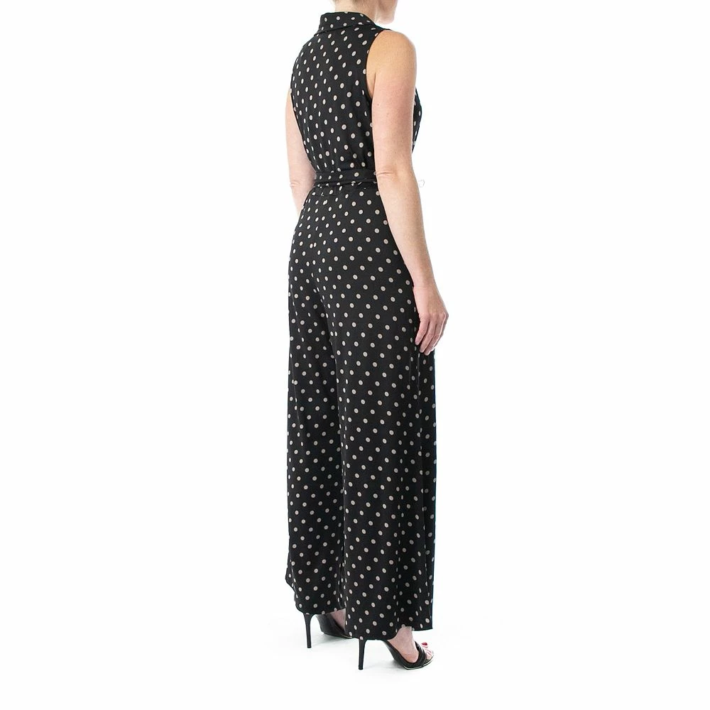 Women's Nina Leonard Print Surplice Wide-Leg Jumpsuit - Image 7