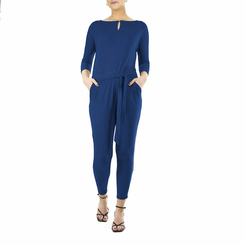 Women's Nina Leonard Solid Ankle Jumpsuit - Image 4