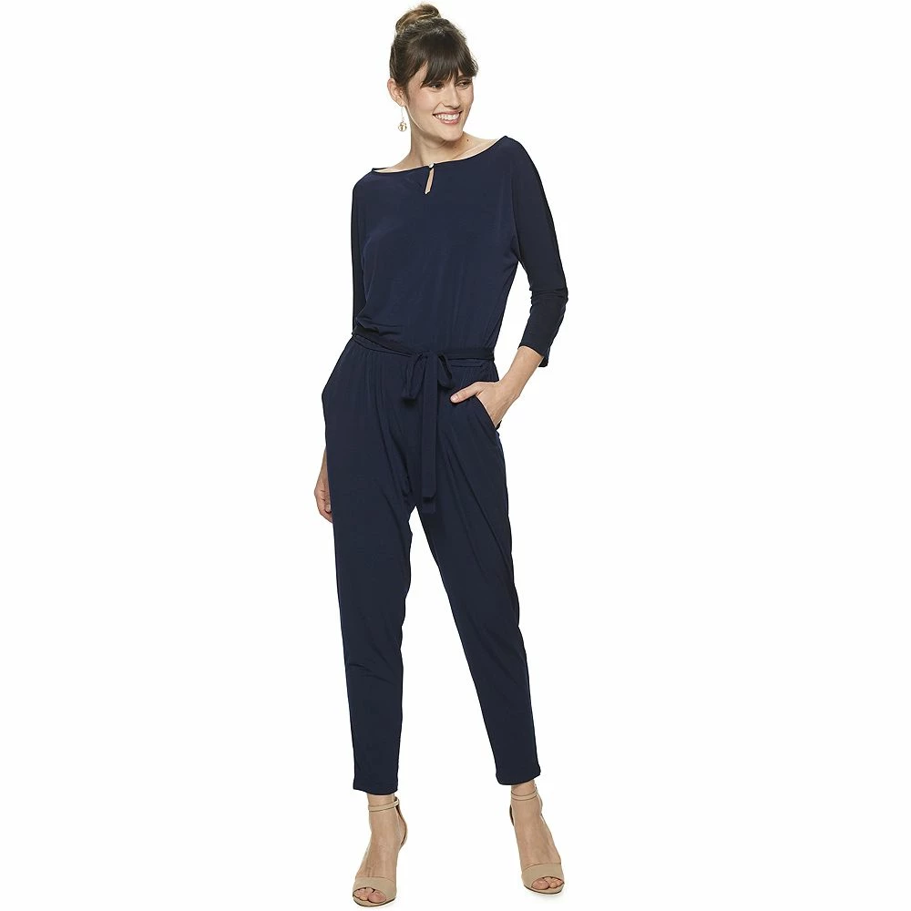 Women's Nina Leonard Solid Ankle Jumpsuit - Image 3