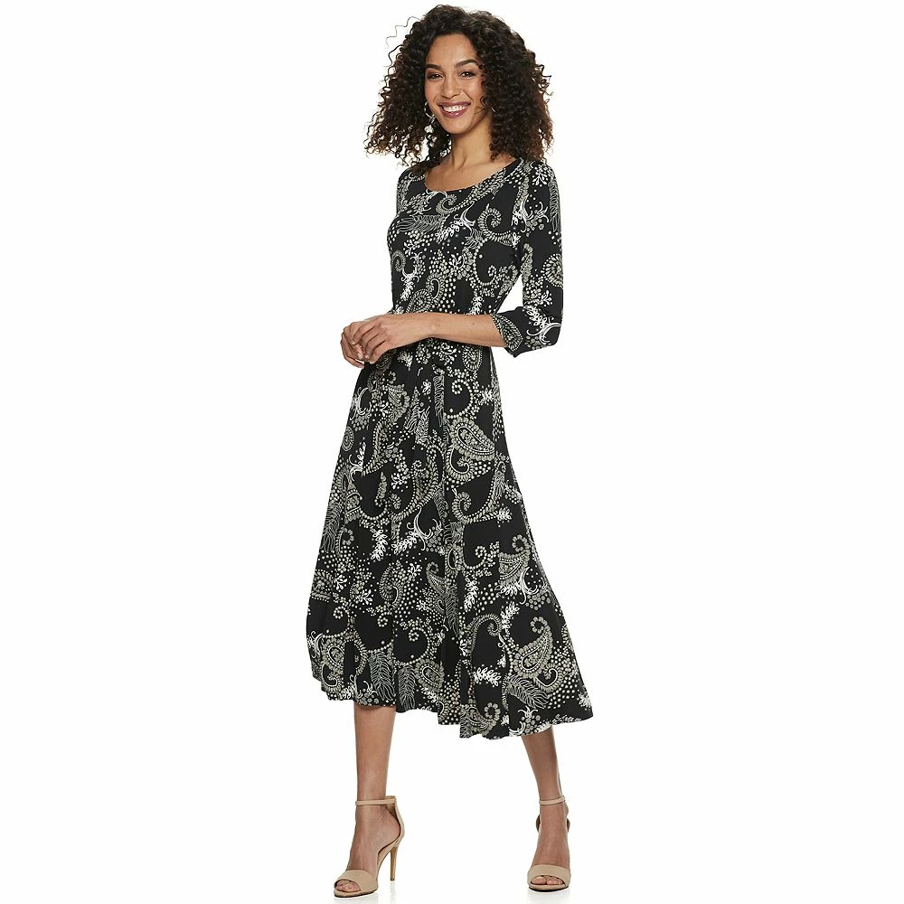 Women's Nina Leonard Print Midi Dress - Image 3