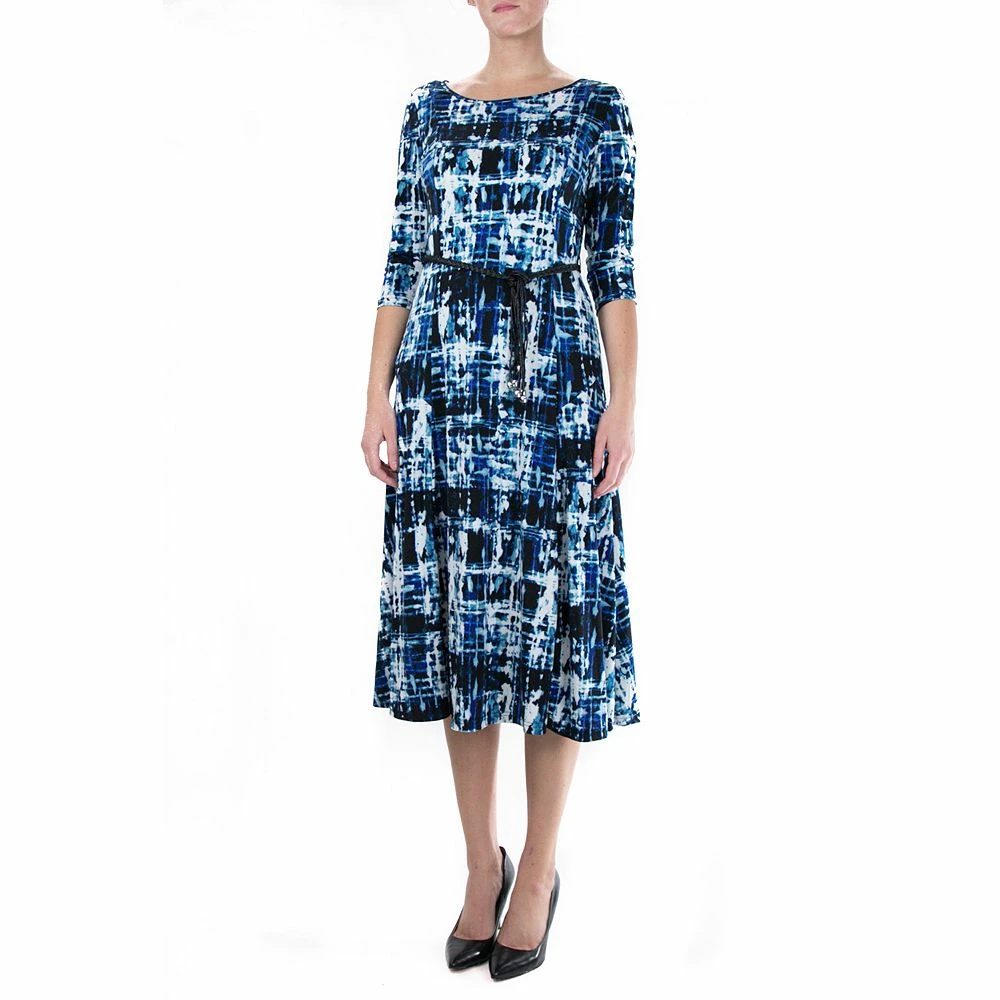 Women's Nina Leonard Sylvia Print Midi Dress