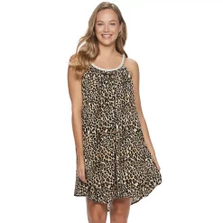 Women's Nina Leonard Gauze Trapeze Dress