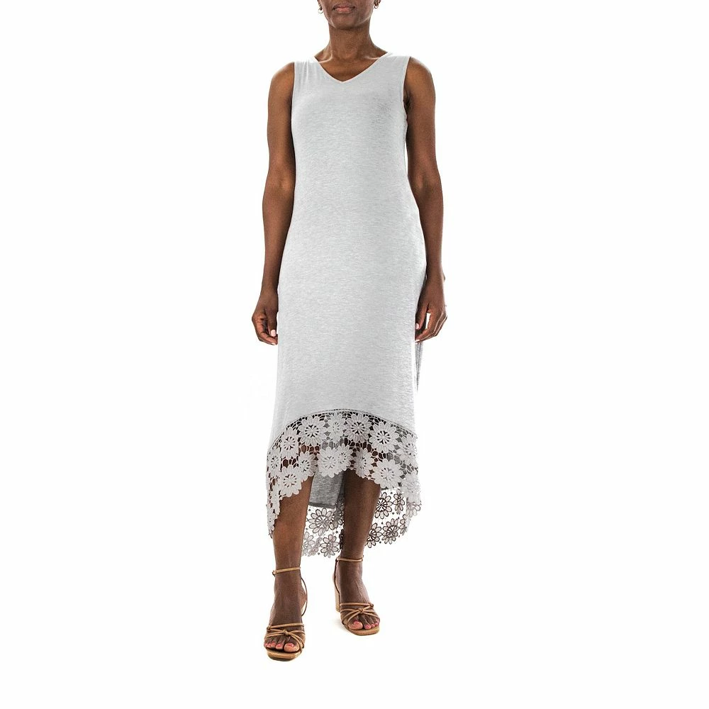 Women's Nina Leonard Crochet-Hem Midi Dress - Image 9