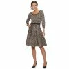 Women's Nina Leonard Animal-Print Sweater Dress