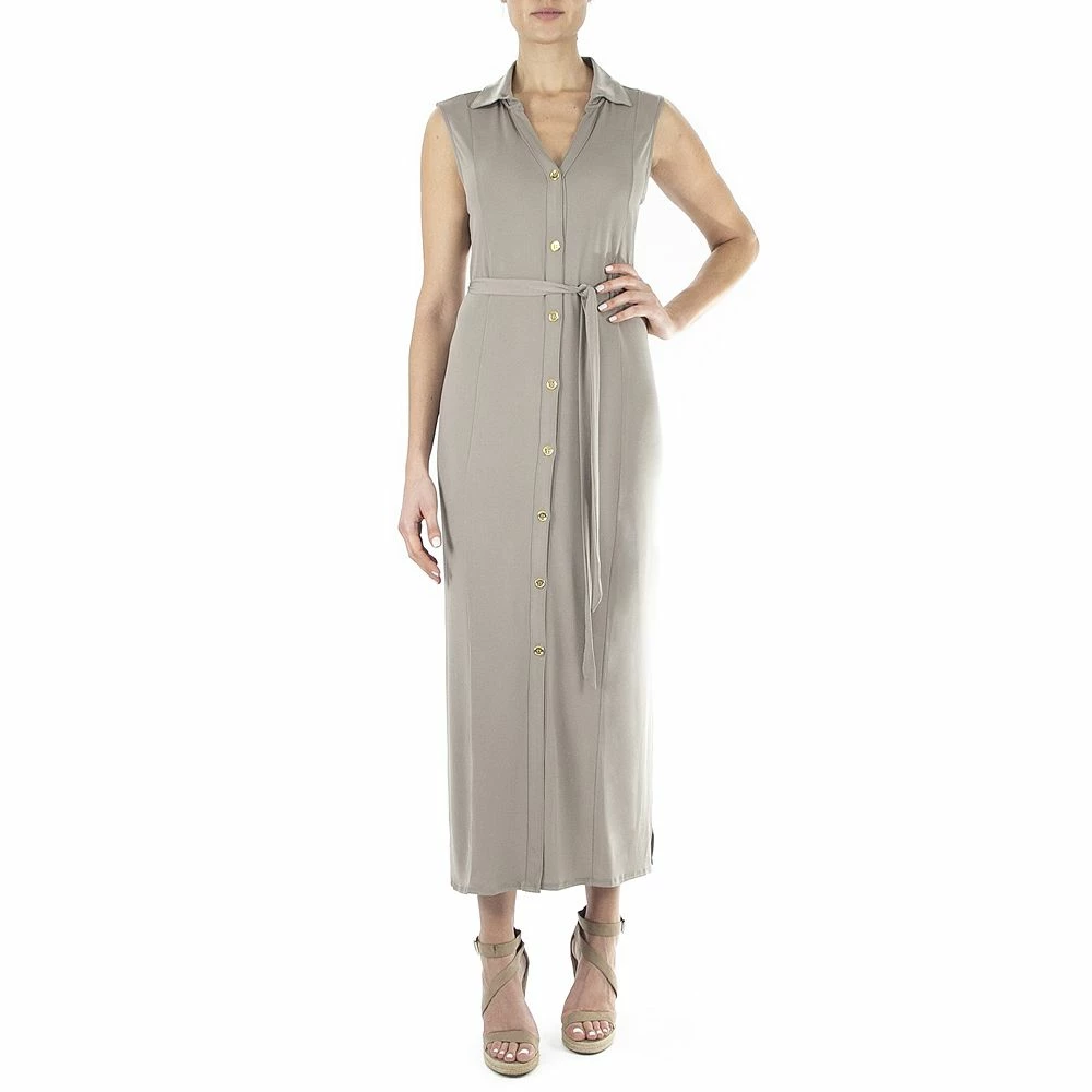 Women's Nina Leonard Maxi Shirtdress - Image 2