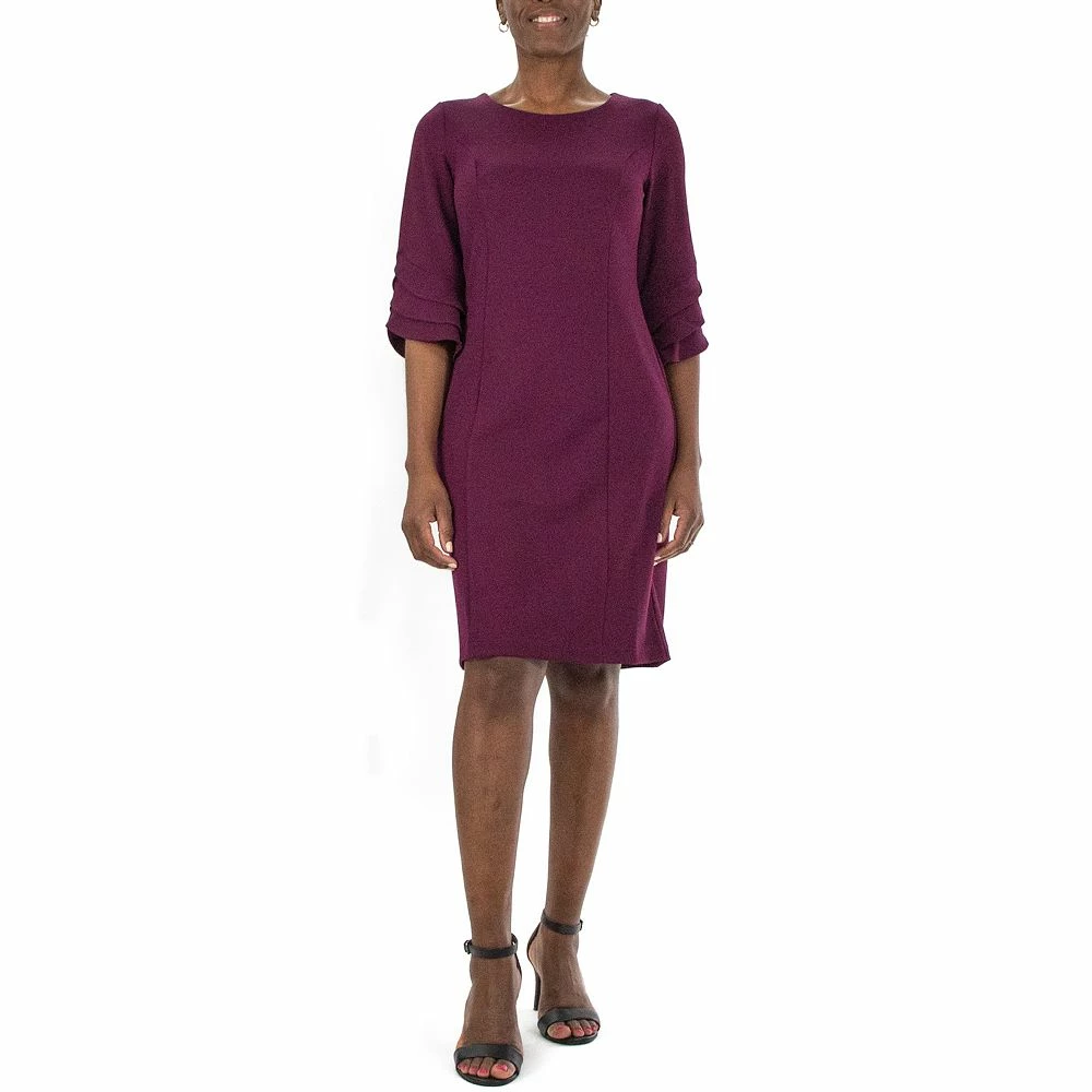 Women's Nina Leonard Tiered Sleeve Sheath Dress - Image 2