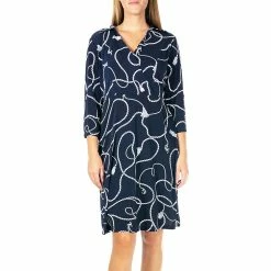 Women's Nina Leonard V-Neck Fit & Flare Dress