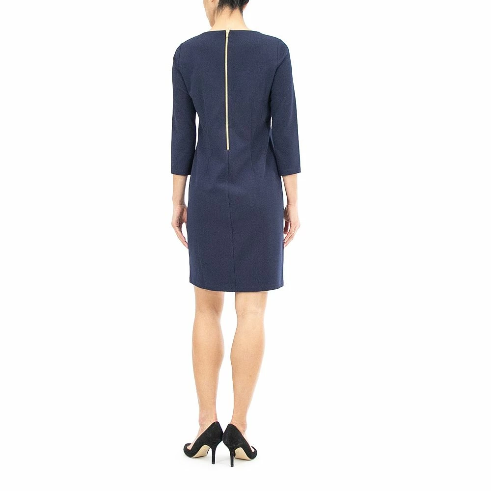 Women's Nina Leonard Sheath Dress with Pearl Detail - Image 3