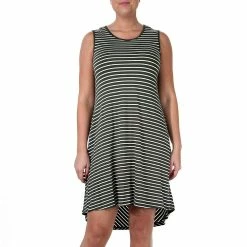 Women's Nina Leonard Striped High-Low Dress