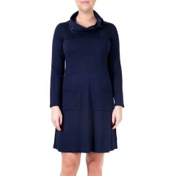 Women's Nina Leonard Cowlneck Sweaterdress