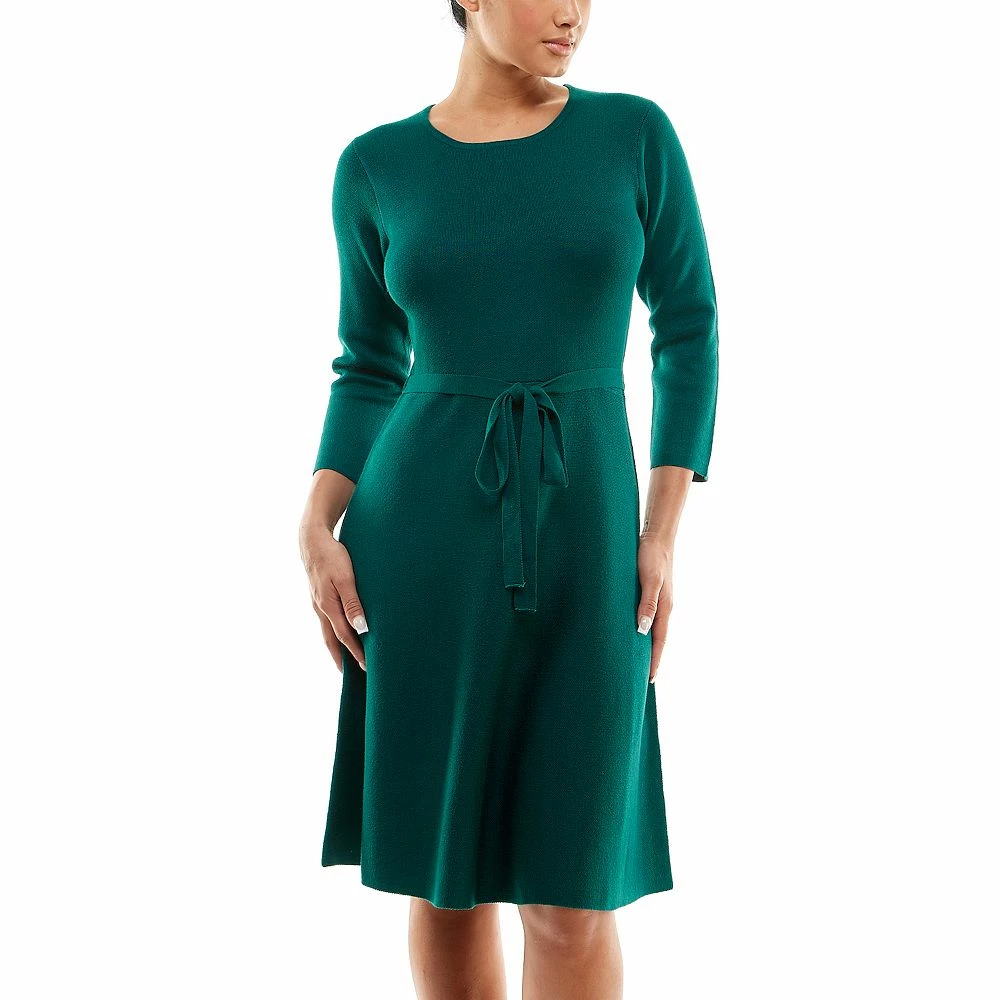 Women's Nina Leonard Fit & Flare Sweater Dress - Image 6