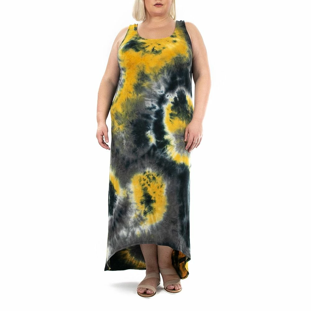 Plus Size Nina Leonard Bar Back Tie-Dye Maxi Dress - Image 5
