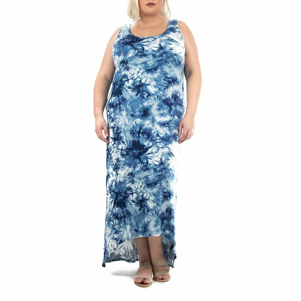 Plus Size Nina Leonard Bar Back Tie-Dye Maxi Dress - Image 4