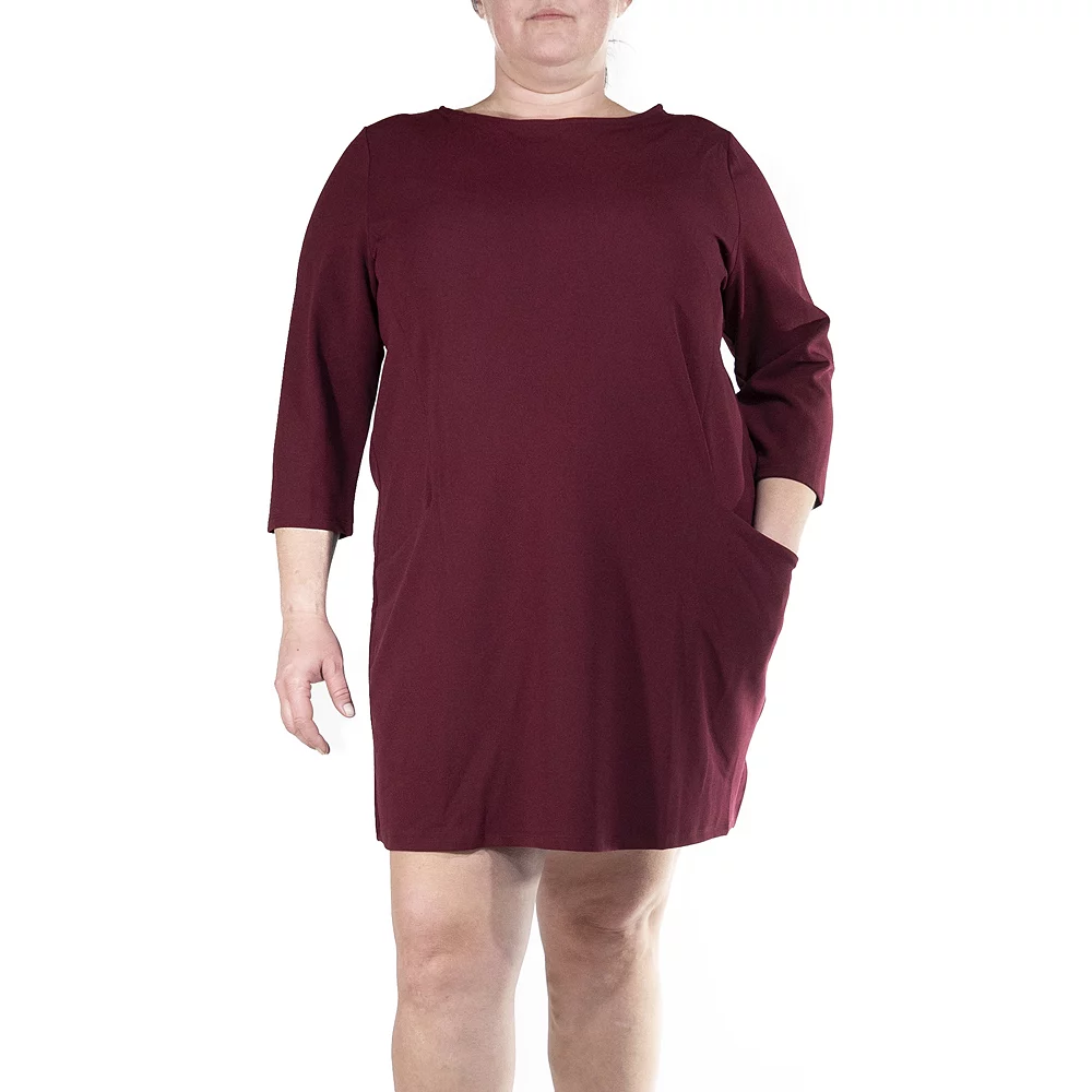 Women's Nina Leonard Solid Sheath Dress - Image 2