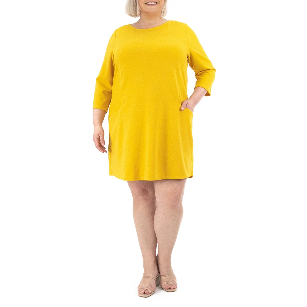 Women's Nina Leonard Solid Sheath Dress - Image 4