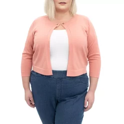 Plus Size Nina Leonard Crop Bolero