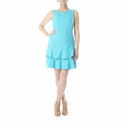 Women's Nina Leonard Tiered Ruffle Dress