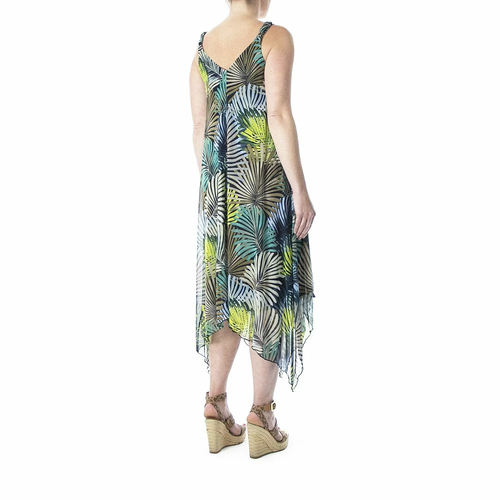 Women's Nina Leonard Print Mesh Midi Dress - Image 3