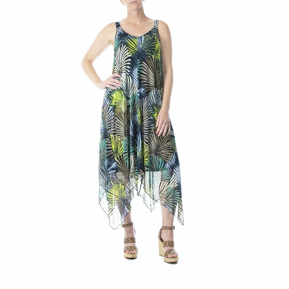 Women's Nina Leonard Print Mesh Midi Dress - Image 2
