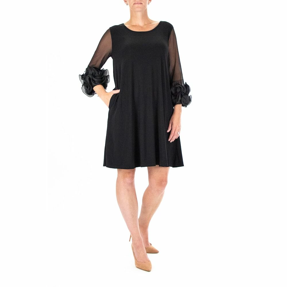 Women's Nina Leonard Ruffle-Sleeve Dress