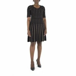 Women's Nina Leonard Jacquard Sweater Dress