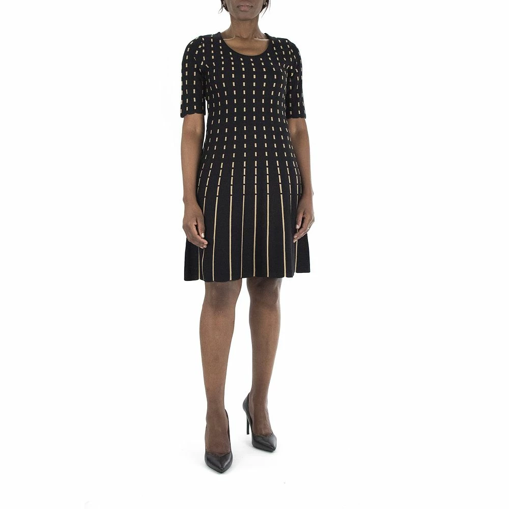 Women's Nina Leonard Jacquard Sweater Dress