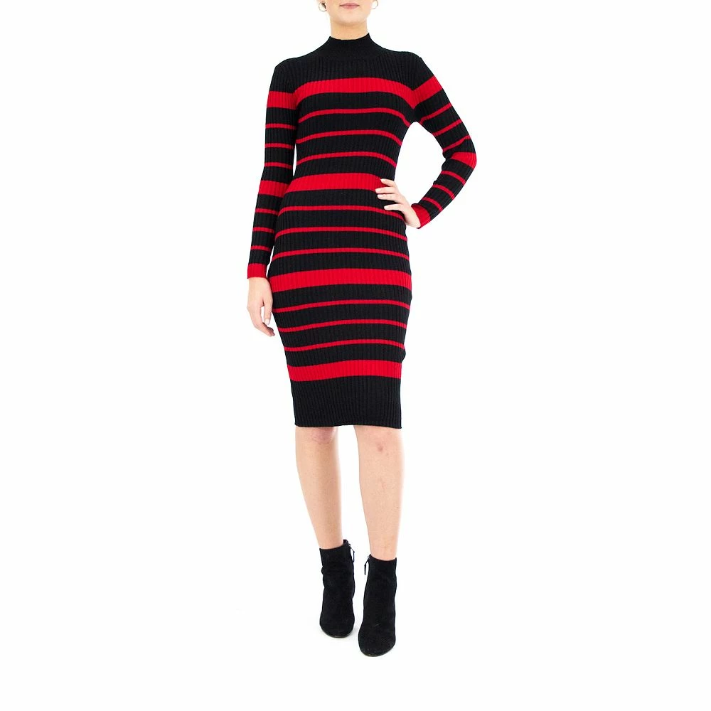 Women's Nina Leonard Striped Sweater Dress