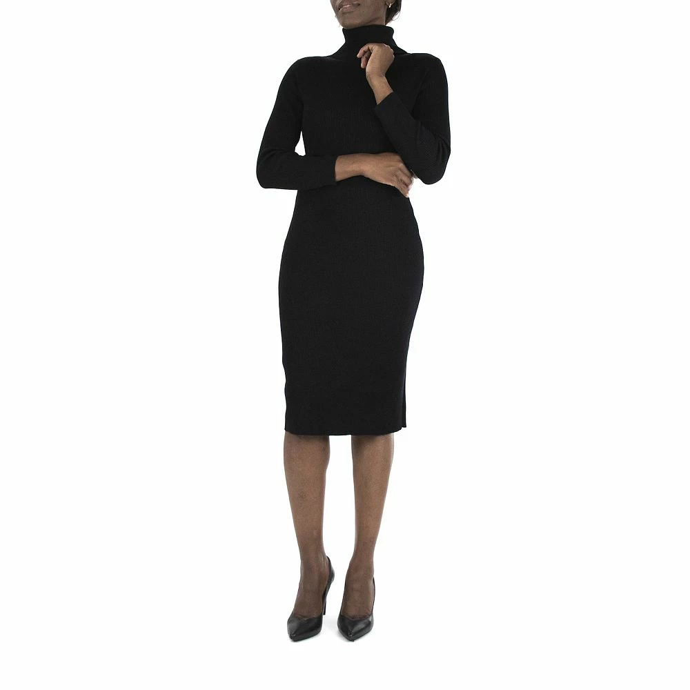 Women's Nina Leonard Midi Sheath Sweater Dress