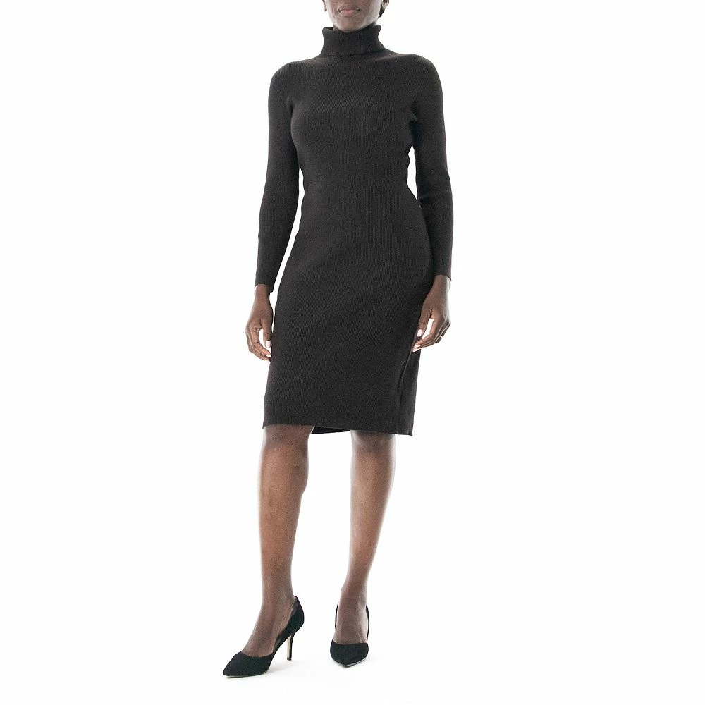 Women's Nina Leonard Midi Sheath Sweater Dress - Image 4