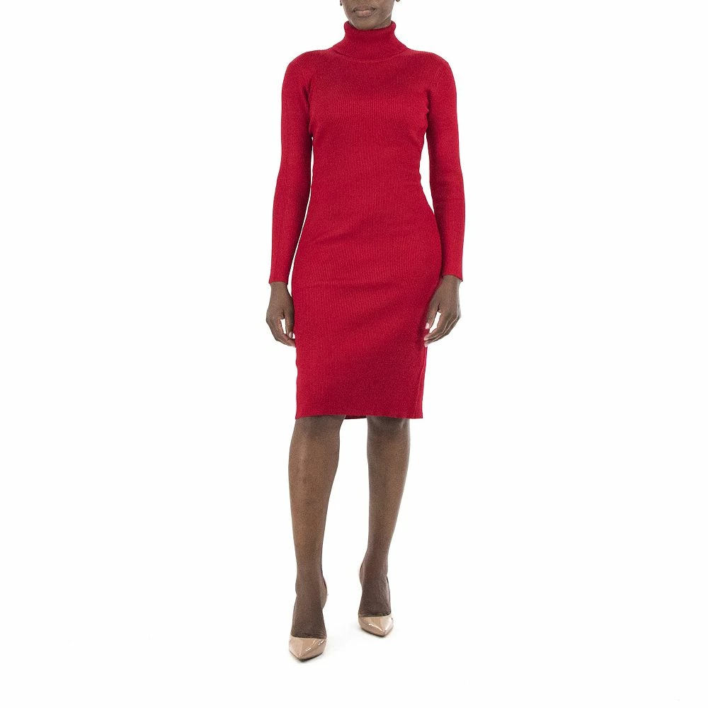 Women's Nina Leonard Midi Sheath Sweater Dress - Image 5