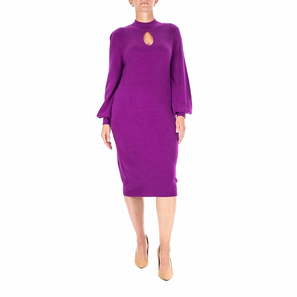 Women's Nina Leonard Keyhole Sweater Dress - Image 2