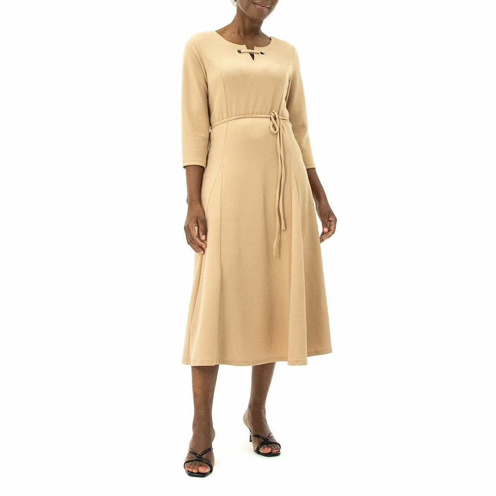 Women's Nina Leonard Sylvia Textured Midi Dress - Image 5