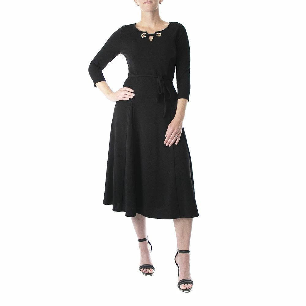 Women's Nina Leonard Sylvia Textured Midi Dress