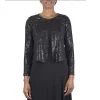 Women's Nina Leonard Sequin Bolero