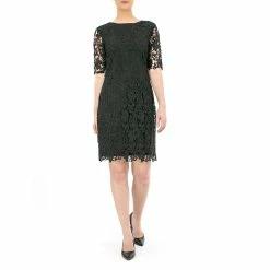 Women's Nina Leonard Floral Lace Sheath Cocktail Dress