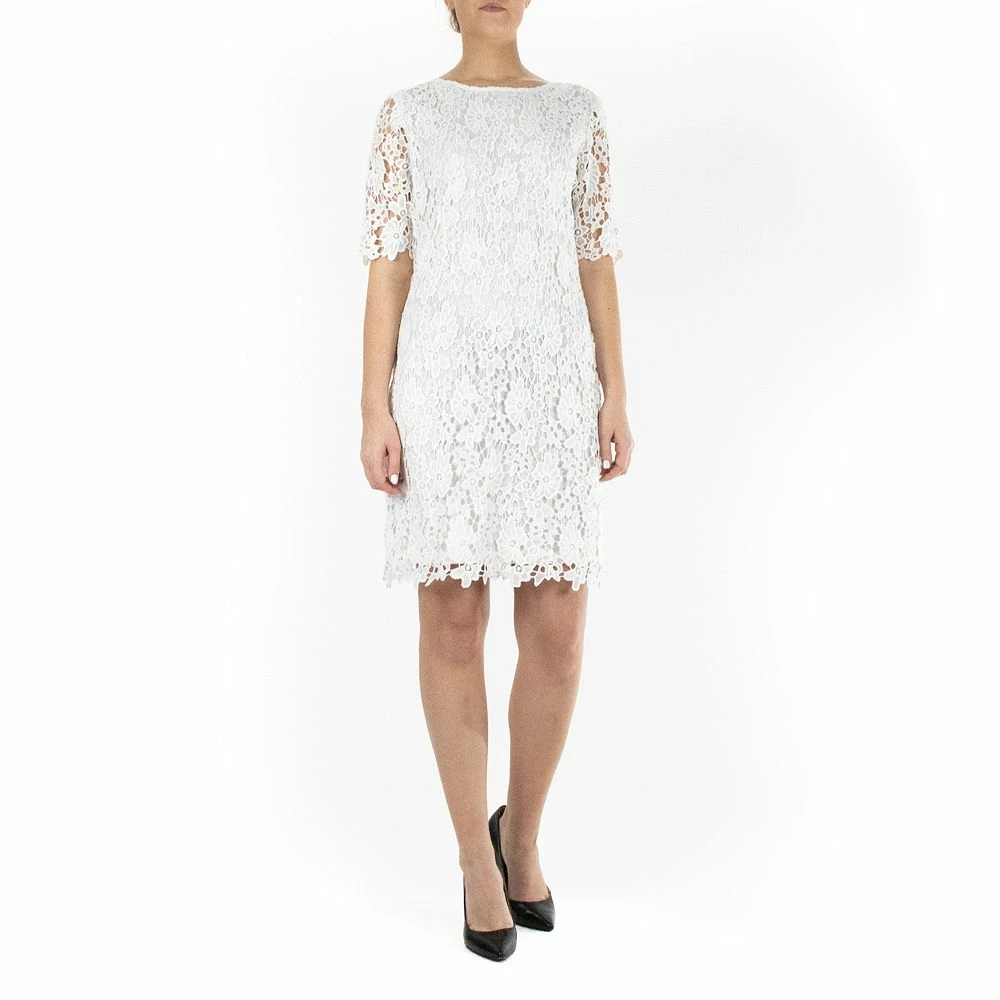 Women's Nina Leonard Floral Lace Sheath Cocktail Dress - Image 4