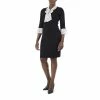 Women's Nina Leonard Mock-Layer Sheath Sweater Dress