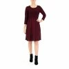 Women's Nina Leonard Ribbed Lurex Sweater Dress