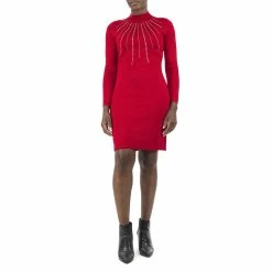 Women's Nina Leonard Studded Sweater Dress