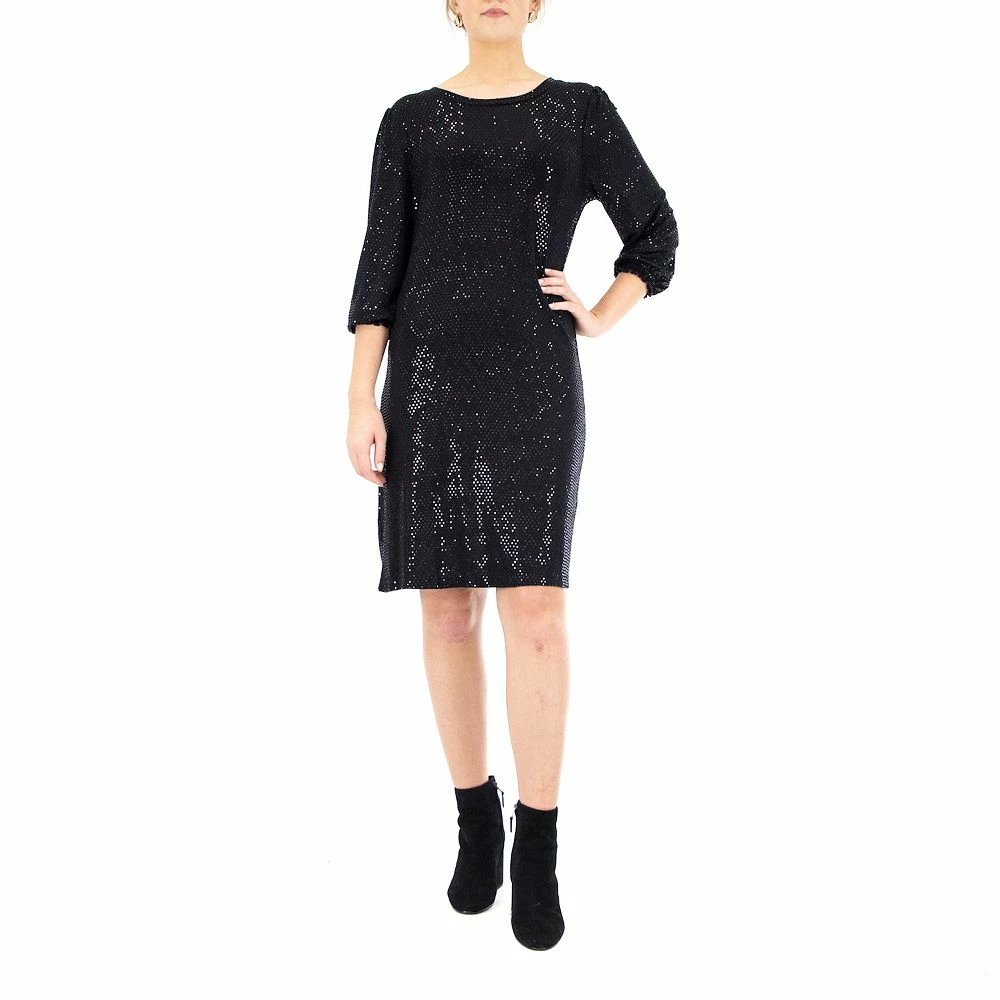 Women's Nina Leonard Glitter Cocktail dress