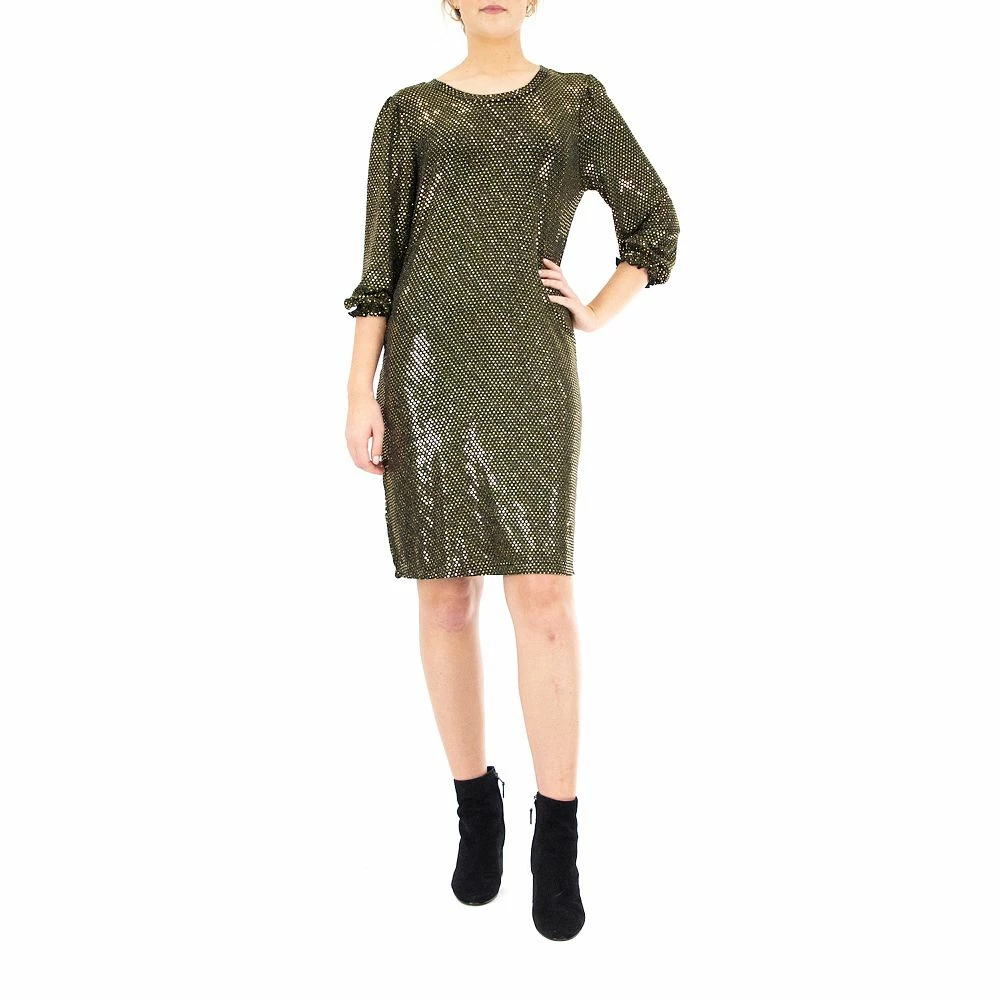 Women's Nina Leonard Glitter Cocktail dress - Image 2