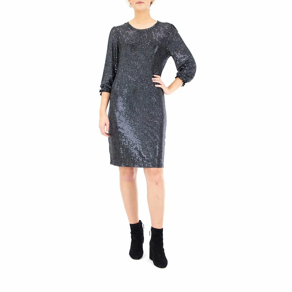 Women's Nina Leonard Glitter Cocktail dress - Image 4