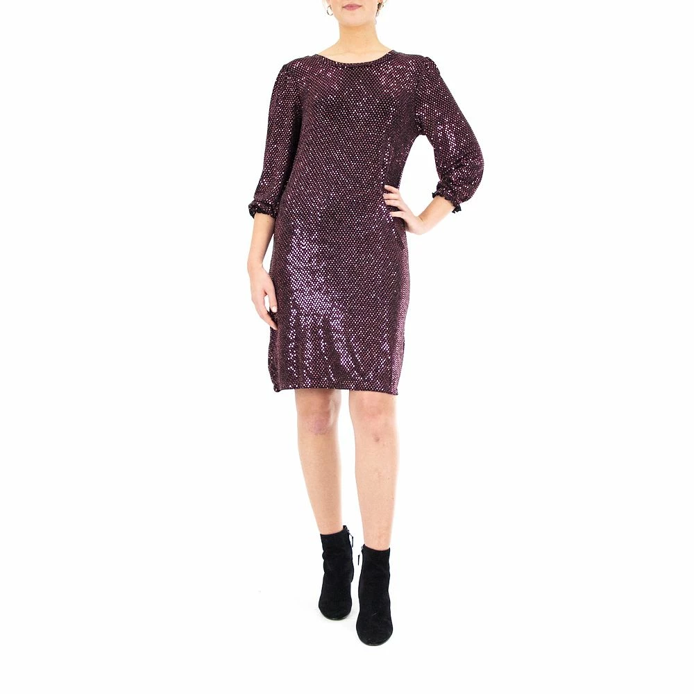 Women's Nina Leonard Glitter Cocktail dress - Image 3
