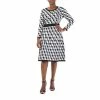 Women's Nina Leonard Print Sweater Fit & Flare Skirt Set