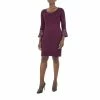 Women's Nina Leonard Studded-Sleeve Sweater Dress