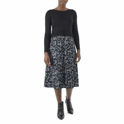 Women's Nina Leonard Print Midi Sweater Dress