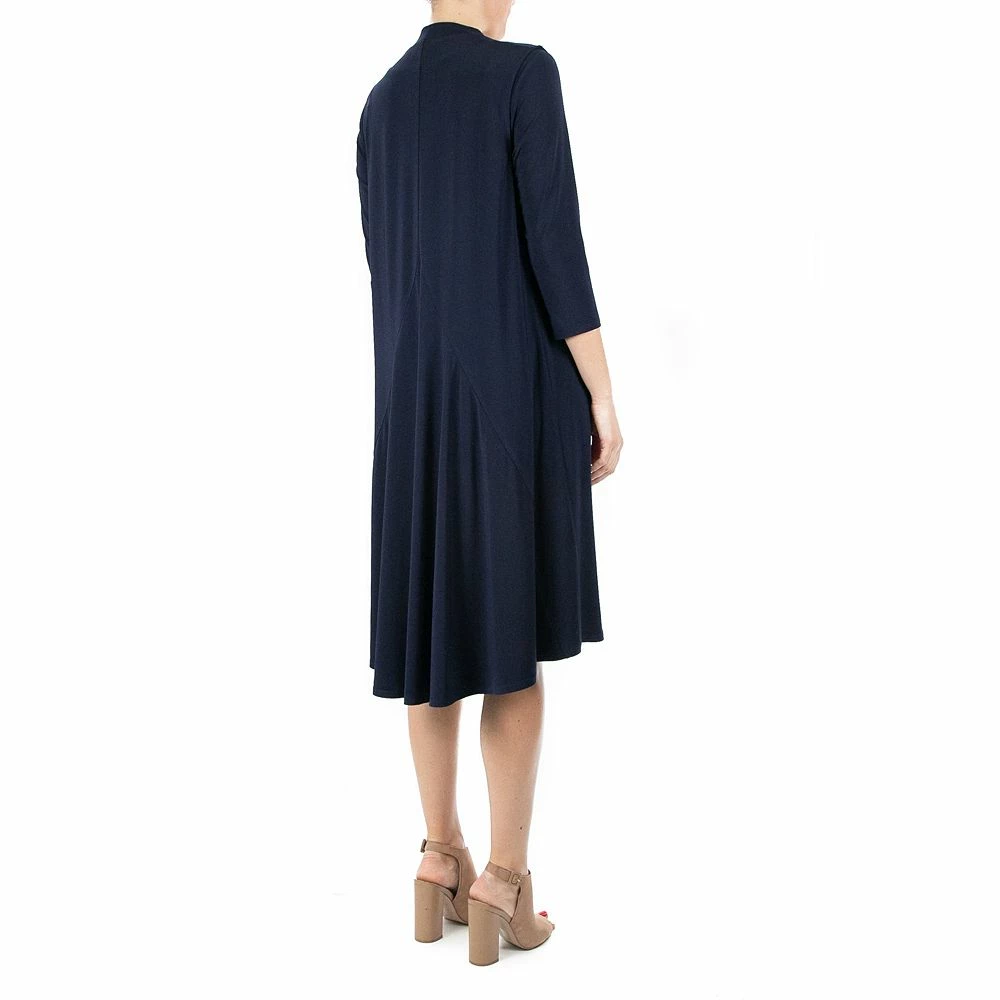 Women's Nina Leonard Godet Duster & High-Low Hem Dress Set - Image 4